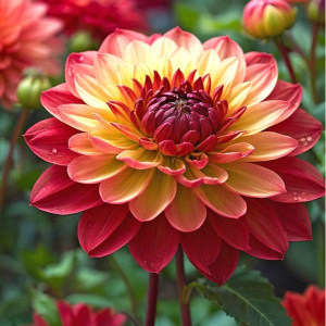 Георгин Оникс Найт купить по цене от 590р. в интернет-магазине «Посадика» с доставкой почтой в в Краснокамске и по всей России – [изображение №1].